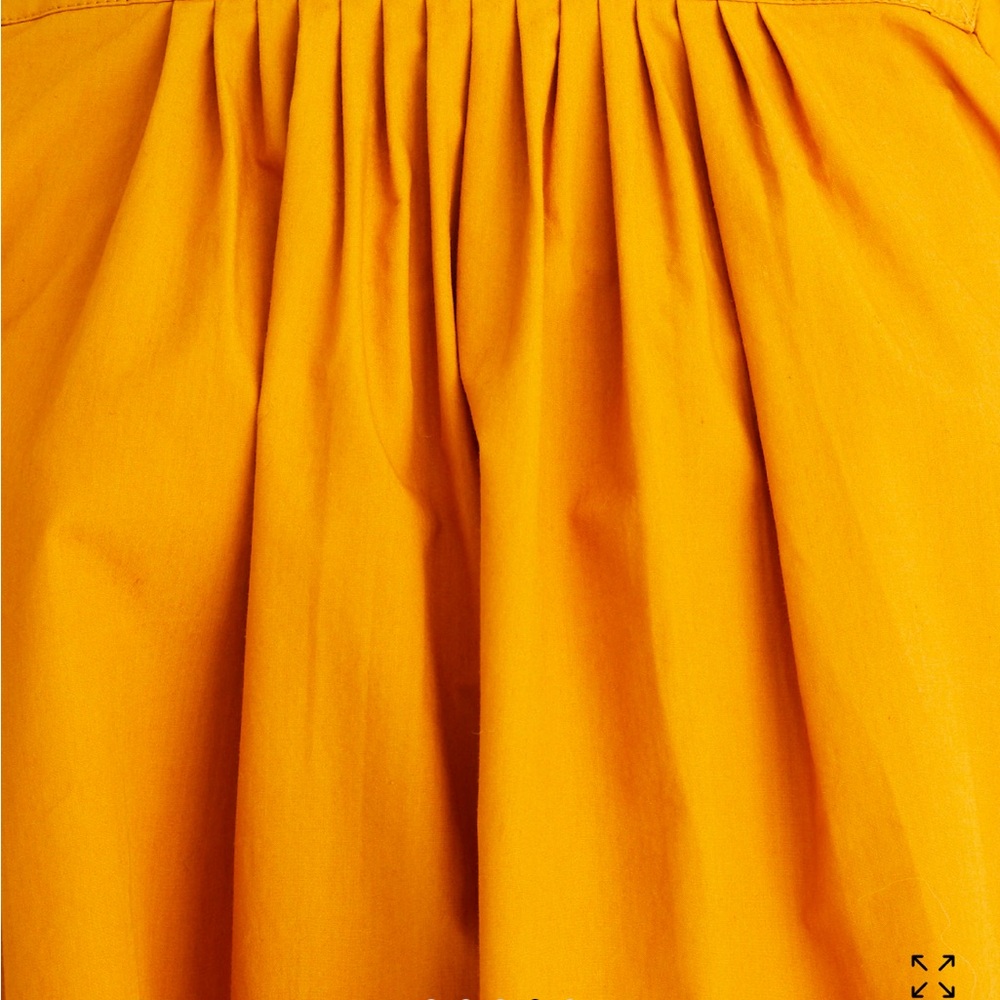 Madewell Square Neck Mustard Yellow Blouse Top - Picture 4 of 9